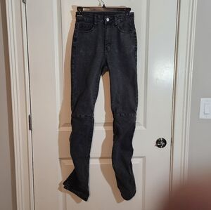 SHEIN Split Hem Stacked Leg Skinny Jeans Womens Size  2/XS